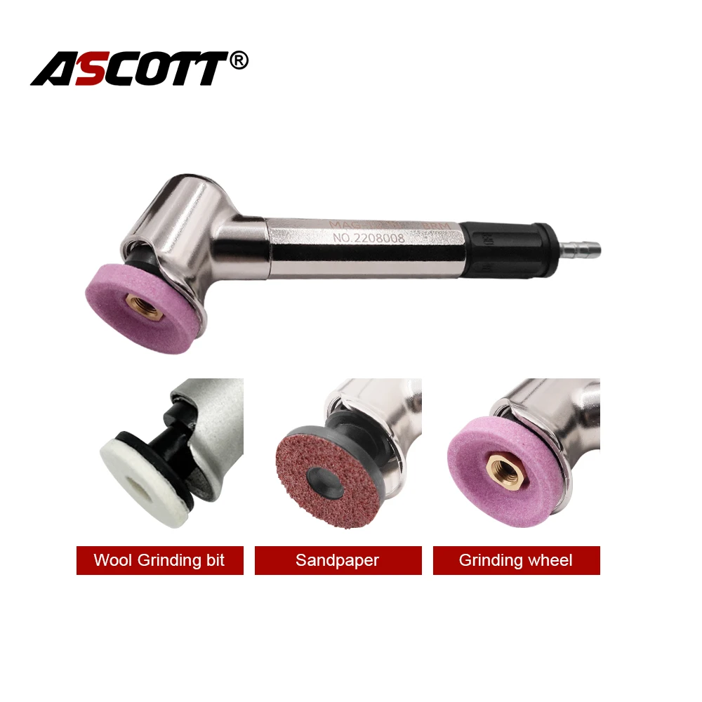 120 Degree Industrial Micro Air Grinder Pneumatic Surface Polishing Orbital Sander Pneumatic Power Source