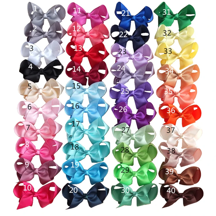 4 inch JoJo Hair Bow Clips for Little Girls Grosgrain Ribbon Bow Alligator Hair Clip Toddler Baby Girl Teens Hair Accessories