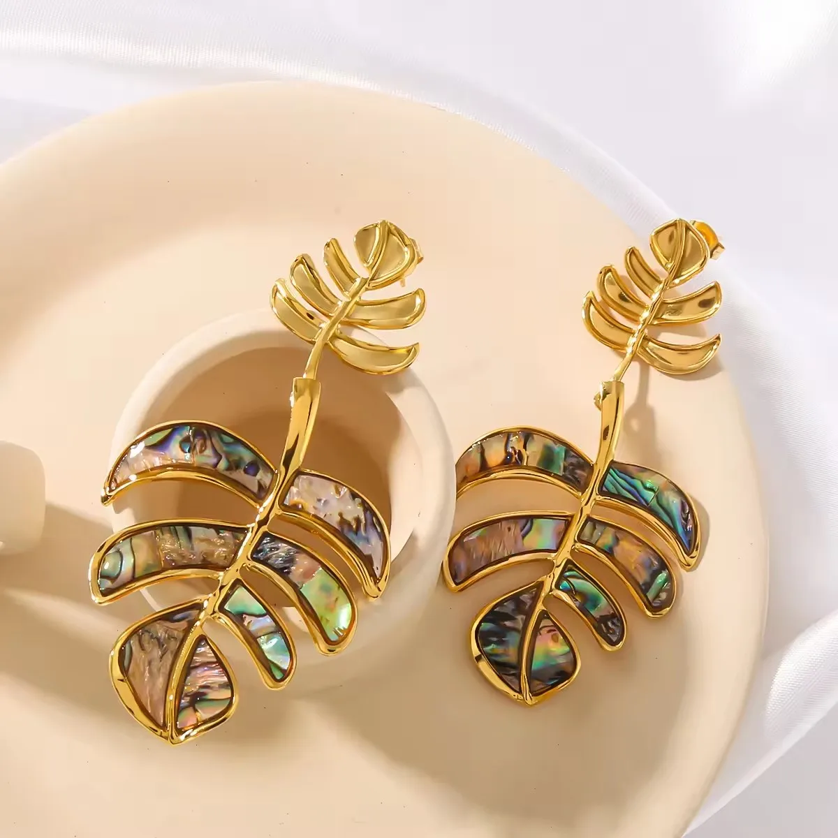 Starfish Turtle Inlaid Shell Pendant Earrings High Quality Stainless Steel Jewelry Non Tarnish Jewellery