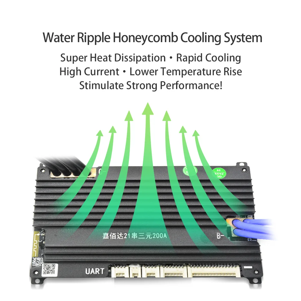 JiaBaiDa 150A 200A LFP NMC Smart BMS 6S 7S 8S 10S 12S 13S 14S 15S 16S 20S 21S 24V 36V 48V 60V для литиевой батареи упаковка