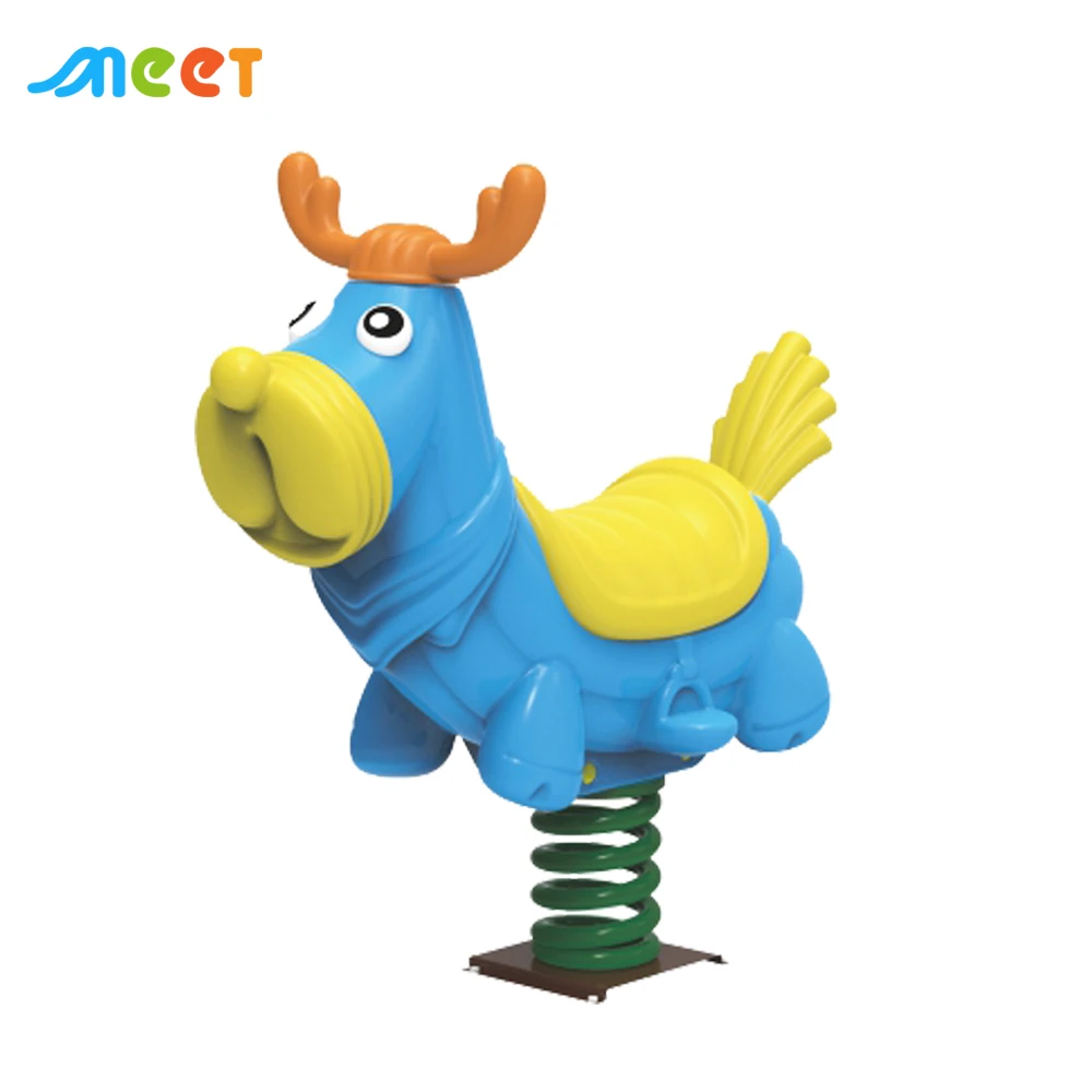 MT-YM003 Kids Plastic Spring Riders Spring Rocking Horse Garden Play Animal Outdoor Playground Children Amusement Riders