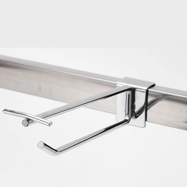 Metal Tube Hook chrome supermarket exhibition double design
