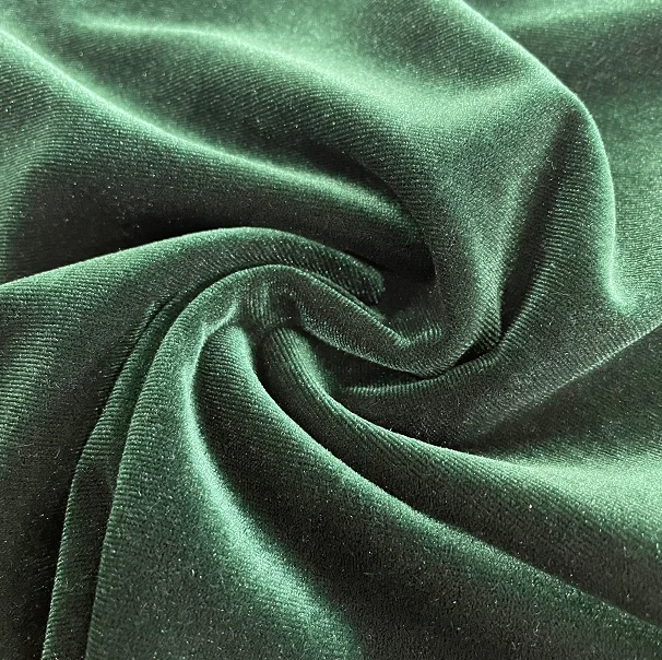 Бархатная ткань из полиэстера и спандекса, корейский бархат для платья, основовязаная ткань для одежды