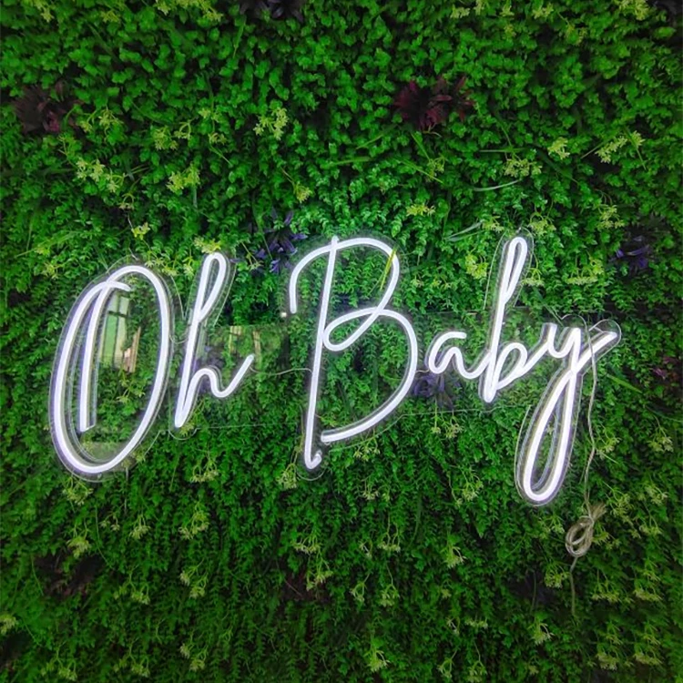 Wholesale factory directly sale party supplies flex custom led illuminate custom peace neon light sign oh baby