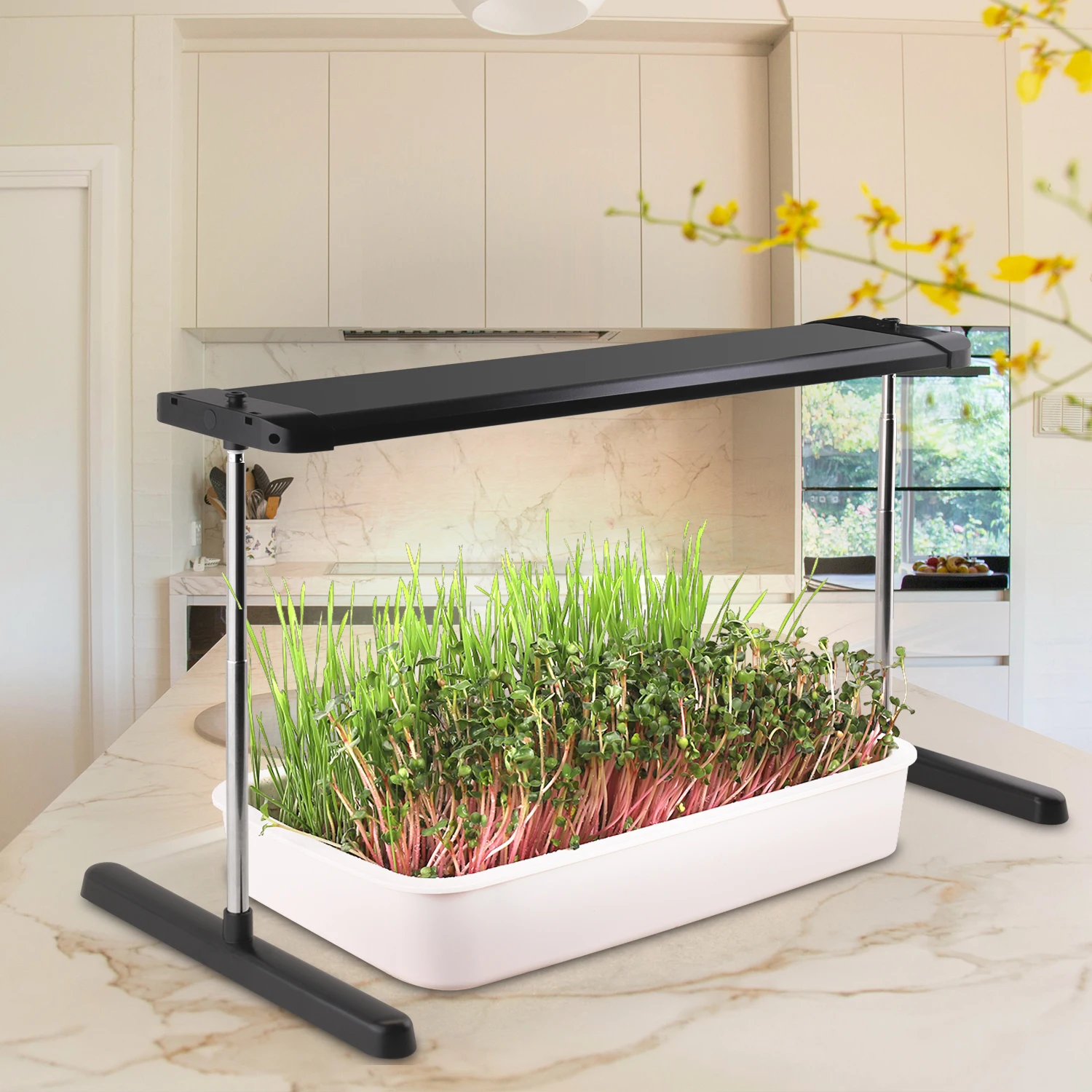 DIY Indoor Plant Stand Grow Light Shelf Easy Install Light Spectrum for Flowering Plants