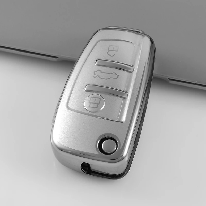 Quicksand TPU car key cover For Audi A1 A3 A4 Allroad A5 A6 Q3 Q5 Q7 R8 RS RS7 S3 S4 S7 SQ5 TT car accessories