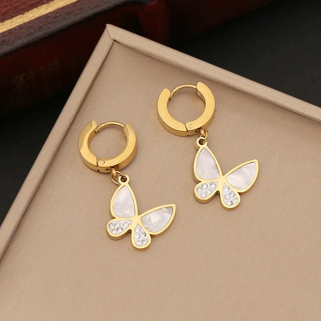 Fashion gold plated women accessories butterfly necklace bracelet earring jewelry fashion jewelry luxury jewelry sets for women