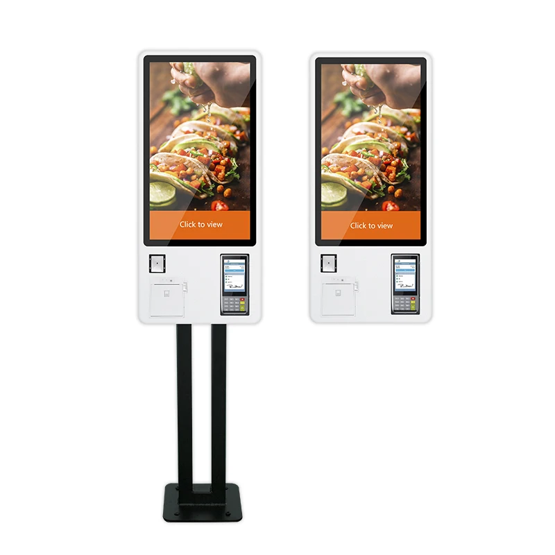 Factory direct OEM custom 24 inch lcd touch screen monitor 4k self ordering service payment payment kiosk stand monitor
