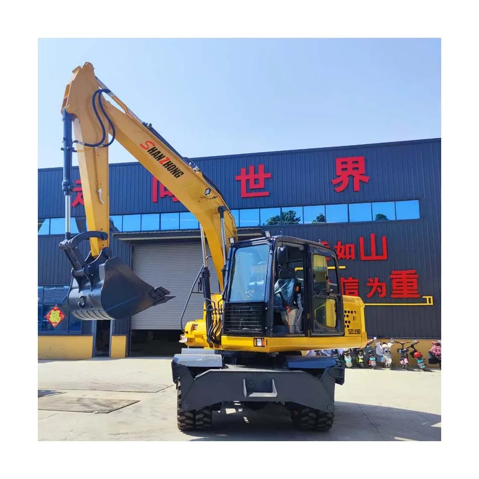 Factory Supply Directly 13ton 14ton Hengte Hydraulic Wheel Excavator with Hydraulic Oil Brake