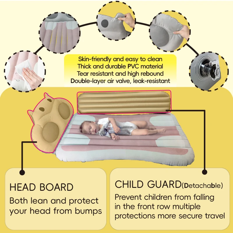 High Quality Inflatable Car Bed Mattress Truck Bed Air Mattress For Car Air Mattress