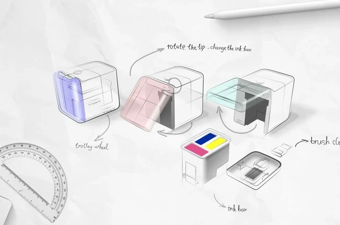  Mbrush принтер PrinCube-самый маленький в мире мобильный