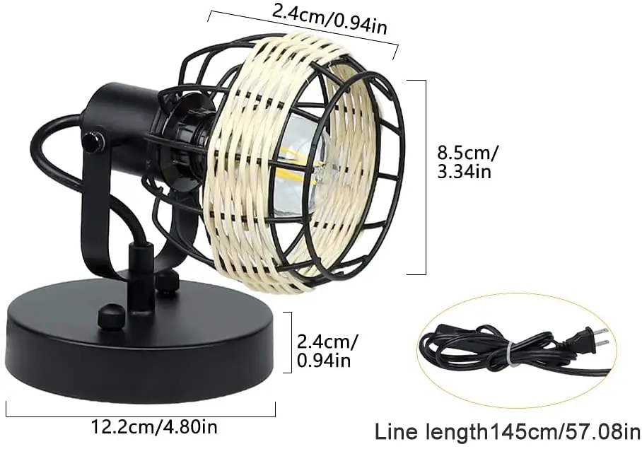 Hot Sale Rattan Bamboo Coastal E12 Wall Lamp Wall Mounted Light for Hotel Villa