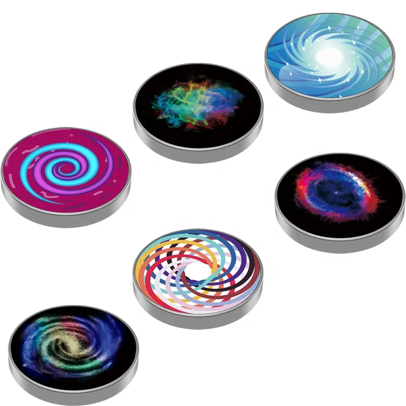 Creative Stainless Steel Anti Stress Spinner Top Starry Sky Galaxy Desktop Rotation Fidget Toys for Kids Adults