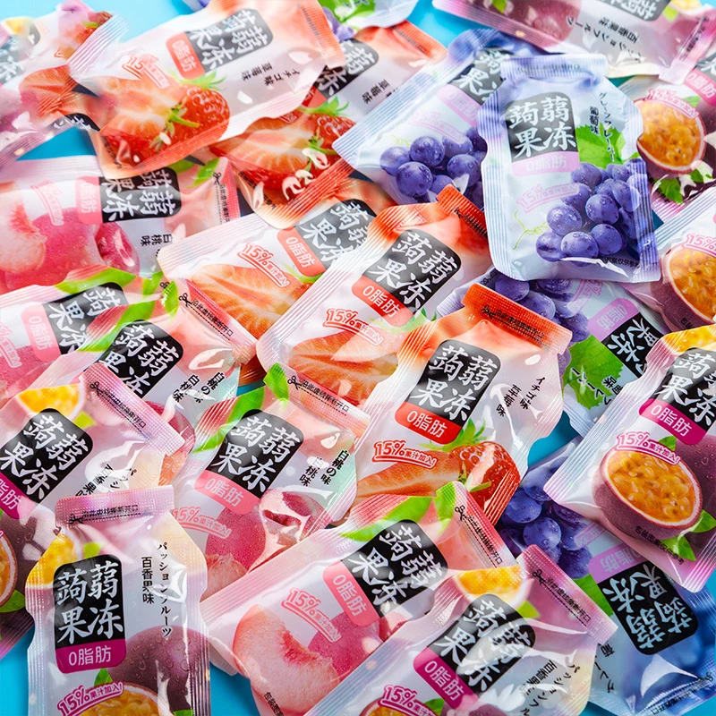 wholesale snack fruit flavored low-fat jelly pudding konjac jelly