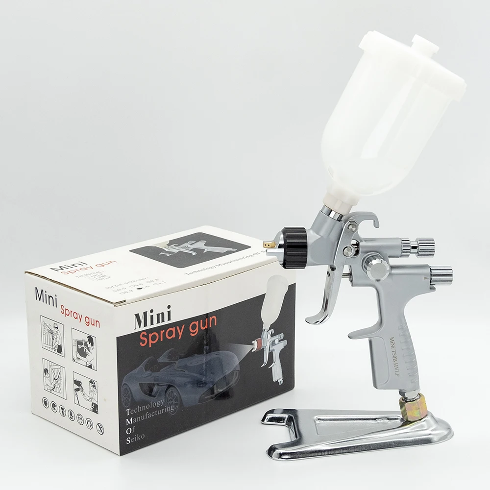 0.5/0.8/1.0mm Nozzle MINI T50 Professional HVLP Mini Paint Spray Gun 250ml Cup Airbrush For Painting Car Pneumatic Gun