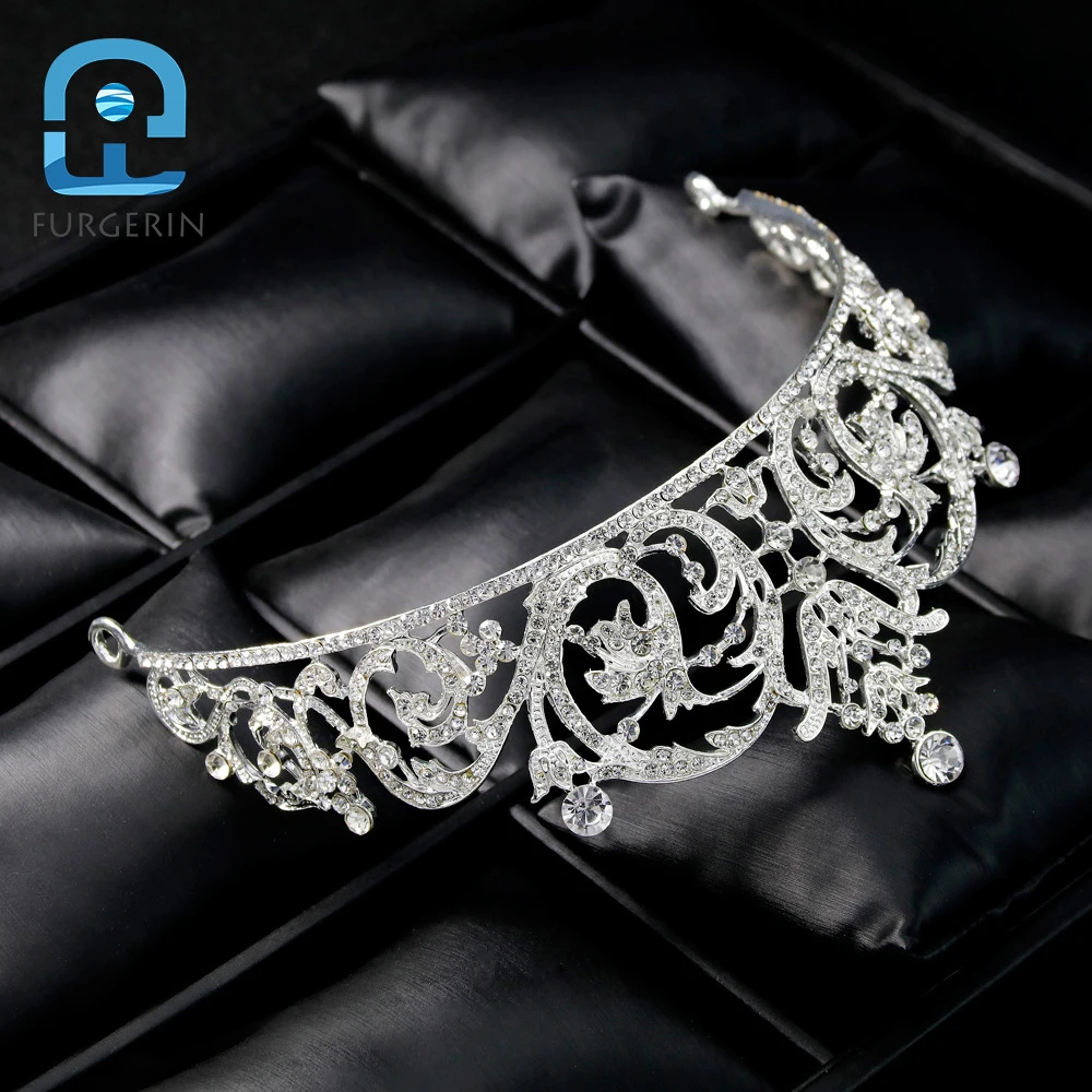 Big brand high-grade bride headdress crown fashion temperament diamond inlaid studio wedding dress accessories spot wholesale