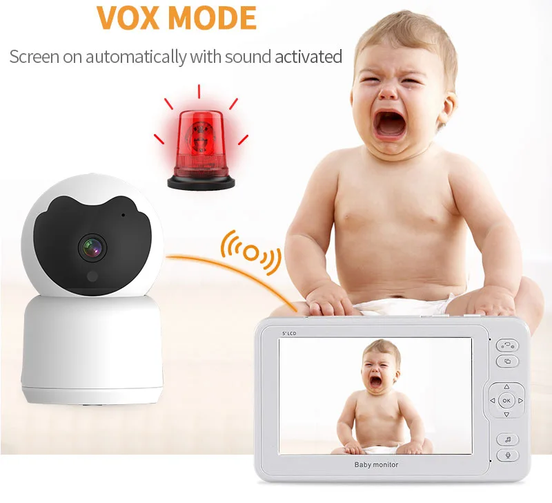 2021 ACPRO Newest 5 Inch High Quality Baby Monitor