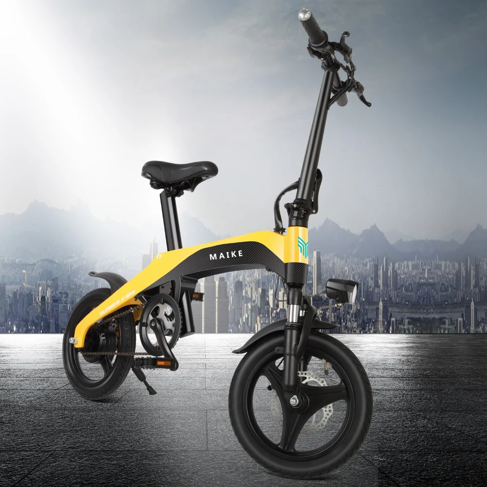 New arrival Maike T3 electric bicycle 12 inch folding e-bike fat tire 350w 7.8ah for adult