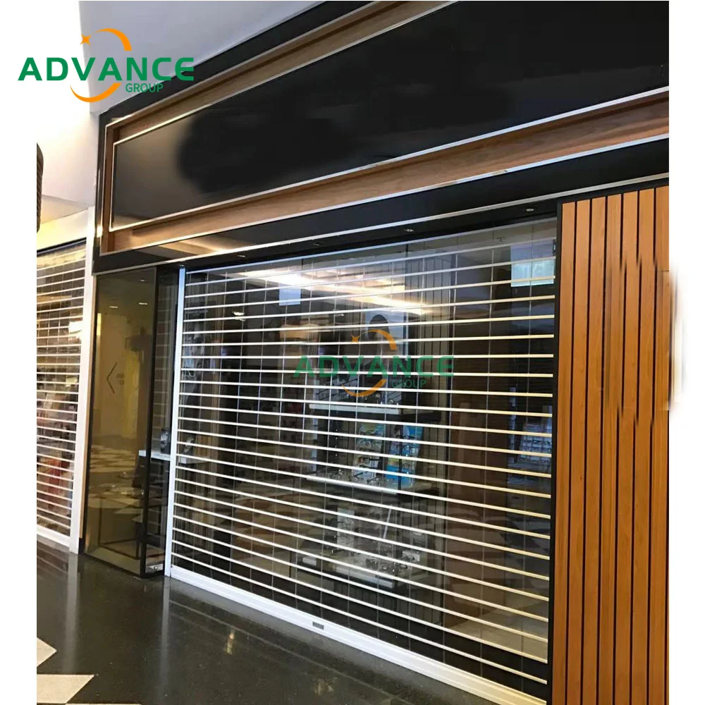 Polycarbonate door/bulletproof rolling shutter door/Automatic Polycarbonate Transparent Roller Shutter Door