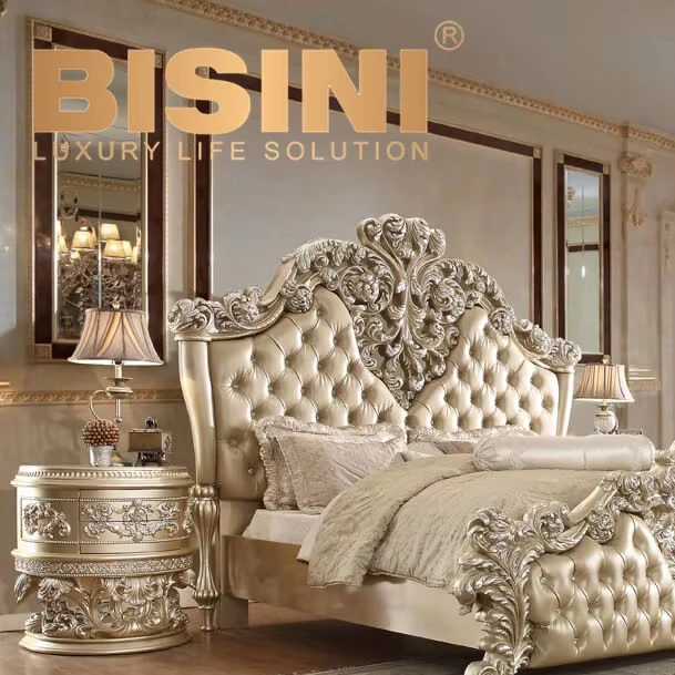 round nightstand furniture apartment villa solid wood palace luxury bedroom carved bedside table aristocratic bedside table