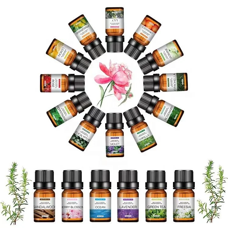 10ml Jasmine Water Soluble Plant Fragrance Oil Lavender Essential Oil For Stone Diffuser Aroma Diffuser Humidifier