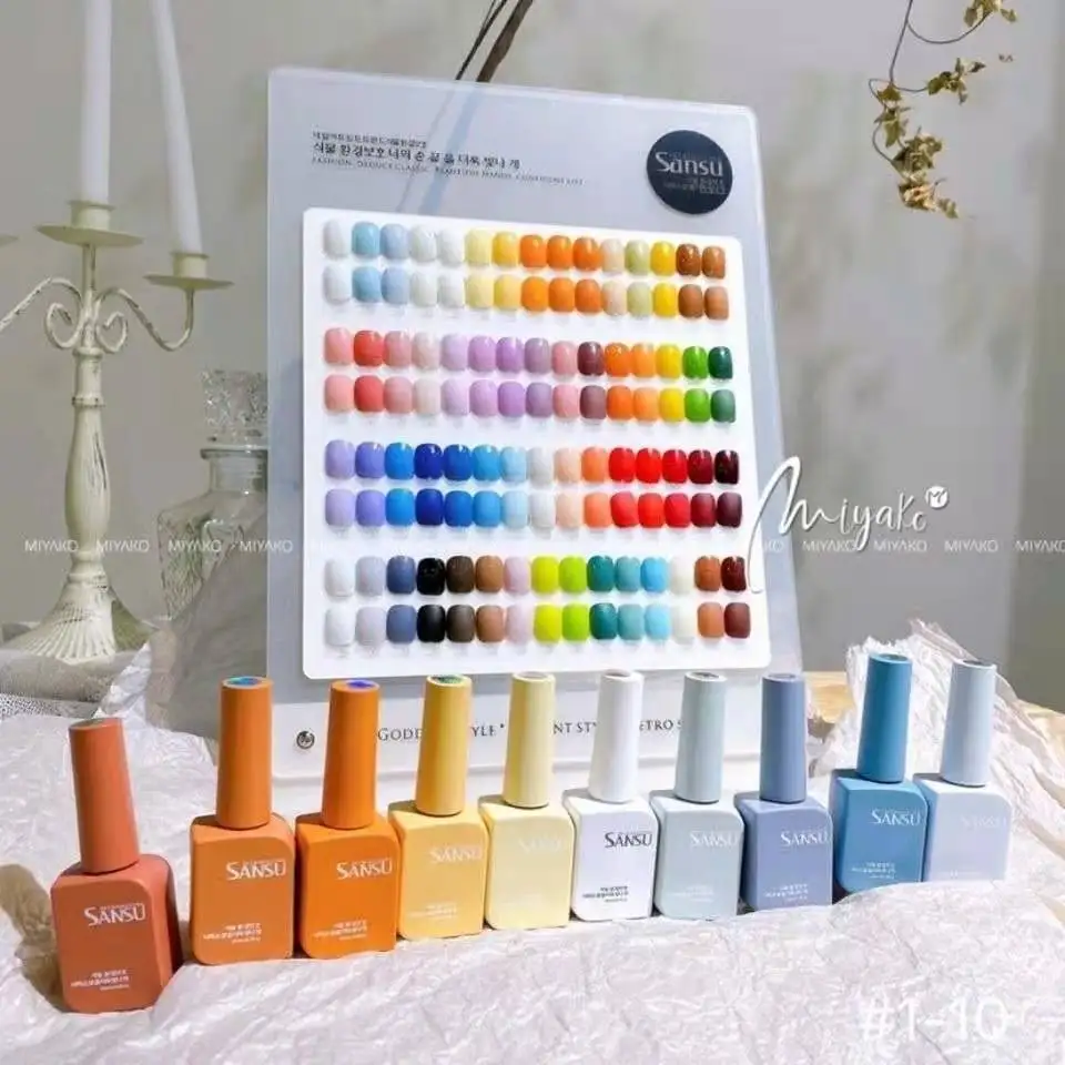 Sansu Private Label UV Gel Set Nail Polish Gel 60 Colors Gel Nail Polish Wholesale Price Factory for Nail Salon