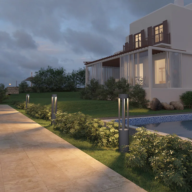 
IP65 Waterproof 7W Die-cast Aluminium Villa Landscape Column Lamp Outdoor LED Garden Lamp 