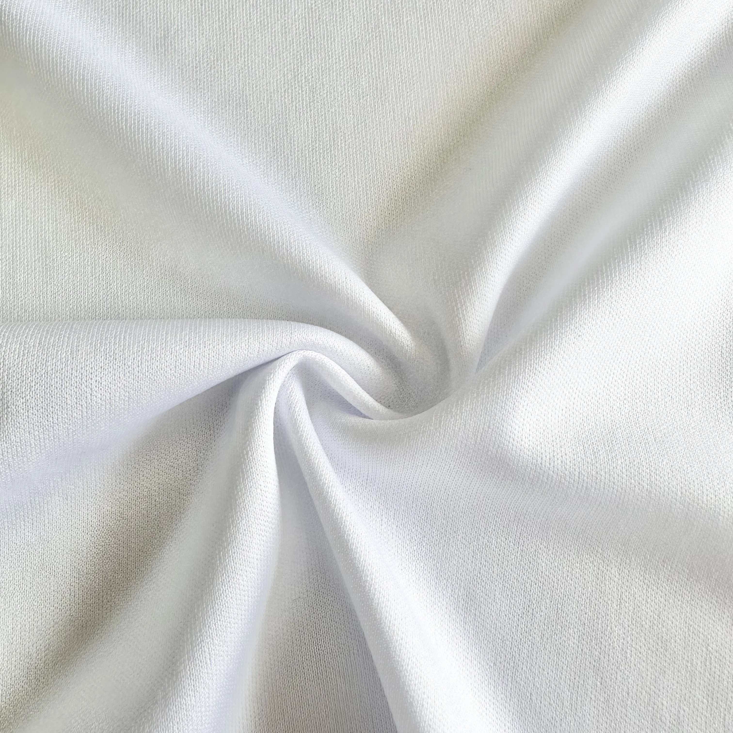 100% Polyester Dyed Knitted Polydex Fabric Sublimation Jersey Solid Interlock White Knit Fabric Sublimation for Printing