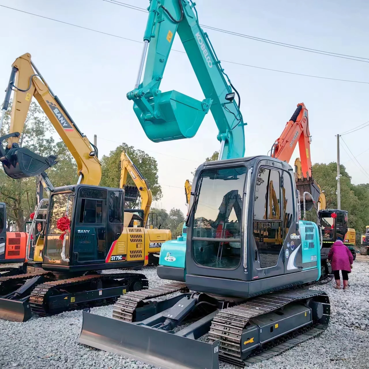 Оригинальный экскаватор Kobelco Sk75 Sk60 Sk55 Janpan мини Подержанный гидравлический гусеничный 7 тонн б/у