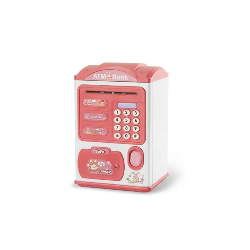 Password fingerprint money storage jar toys electric combination box savings jar only in and out of the money deposit machine