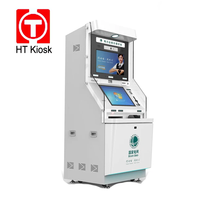 43 inch touch screen Payment kiosk for hospital Health Card dispenser kiosk A4 document printing self service terminal machine