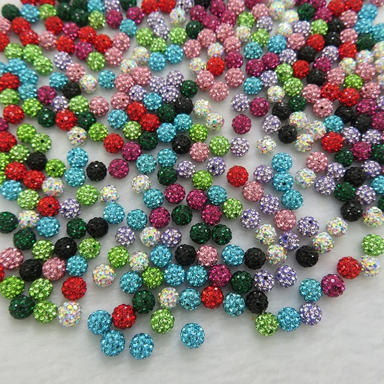 High quality colorful Loose Disco Resin Ball Diy Beads For Jewelry Making