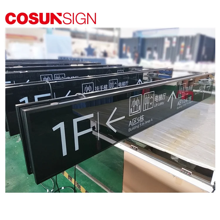 Metro Stations and Airports hanging light box indoor directional hanging sign