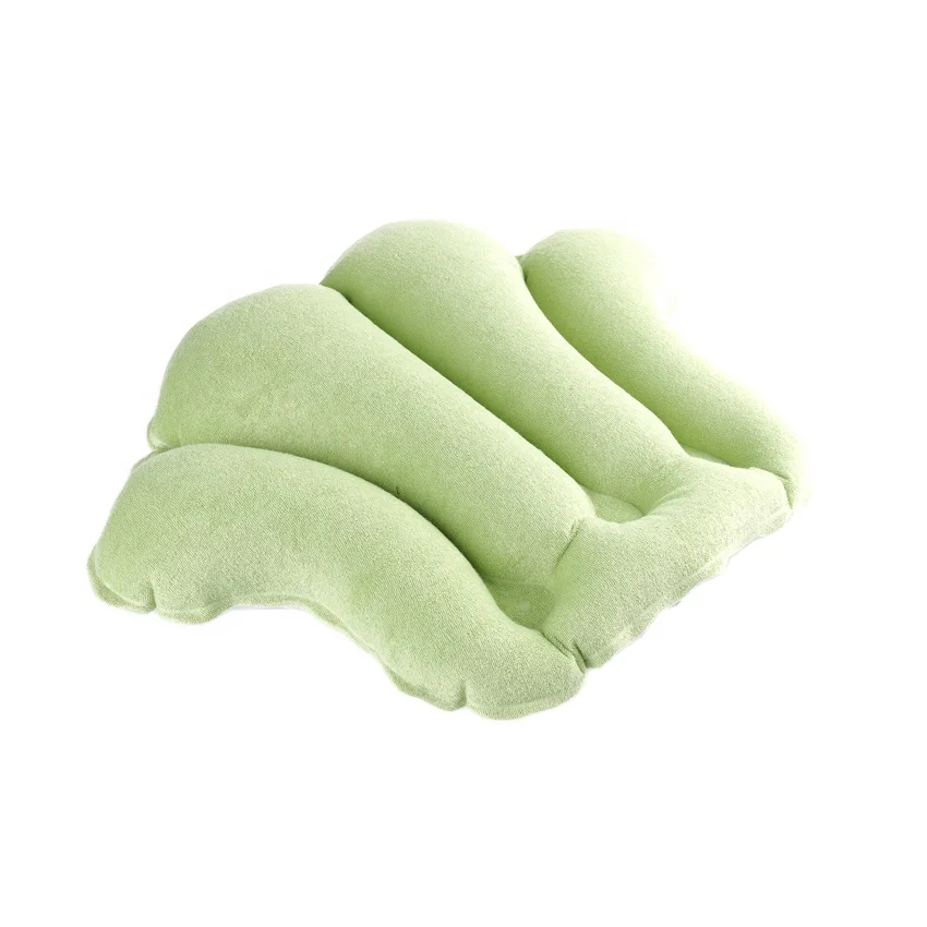 Customized inflatable shell spa bathtub cushion neck bath pillow for adults