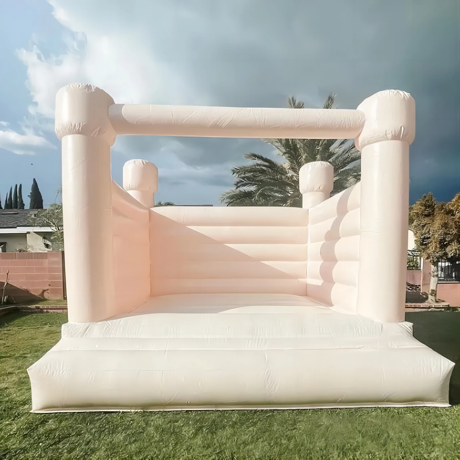 New Outdoor pink green Bounce House Inflatable Jumping Bouncy Castle Jumper Wedding White Inflatable Bounce House For Party