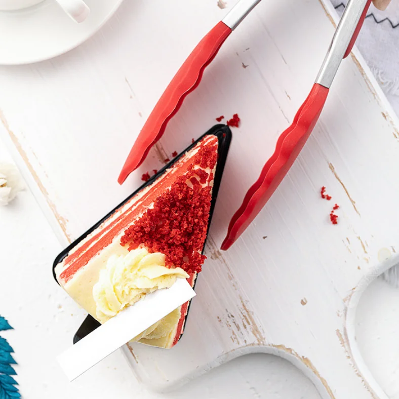 Amazon Hot Sales Heat Resistant Non-Stick Stainless Steel Kitchenware Accessories Tools Silicone Kitchen BBQ Food Tongs