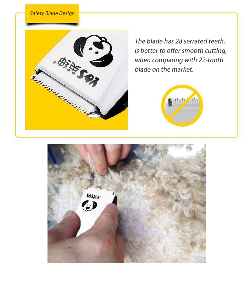 Hot Sale Pet Hair clipper rechargeable dog cat grooming smooth cutting 6hours running pet clipper shaver dog hair trimmer