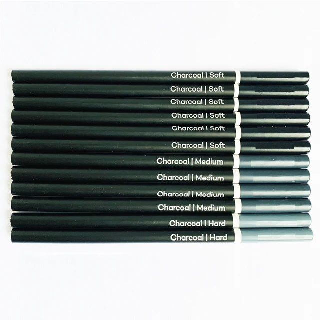 Professional Hard Medium Soft Sketch Charcoal Pencils Drawing Pencils For Art Standard Pencil