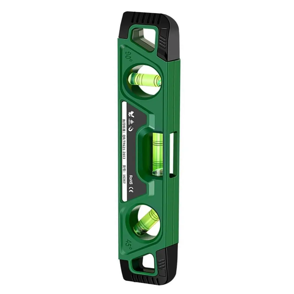 SALI 230mm 9 Inch Mini Magnetic Torpedo Spirit Level High Precision Industrial Bubble Level for Precise Measurements