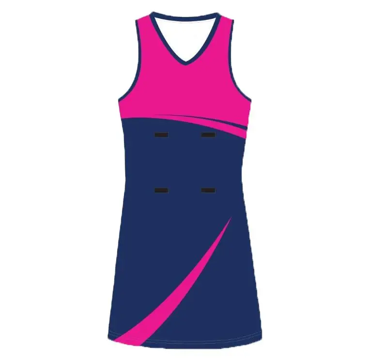 sublimation Coolmax Netball Dress with Bib custom own design netball uniform