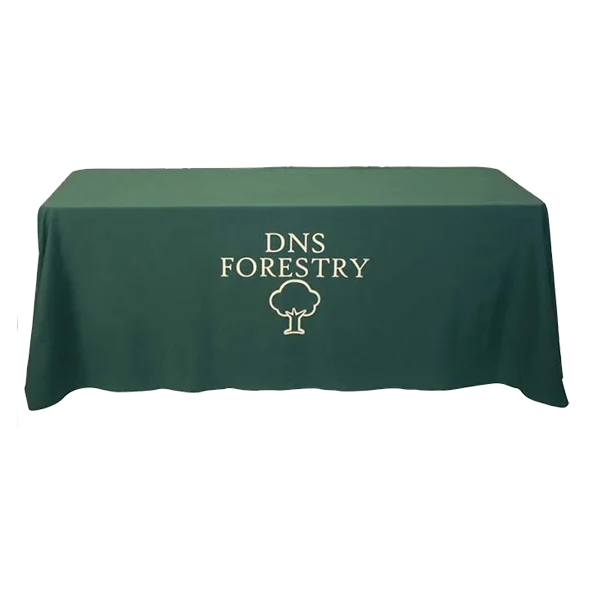 Print suitable for covering 6ft 8ft custom commercial trade show elastic tablecloths