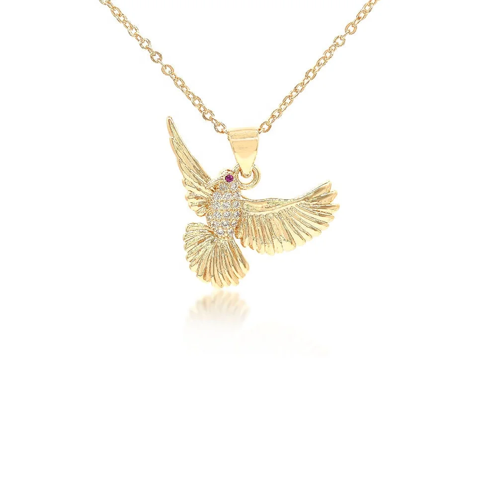 Jewelry Flying Little Bird Gold Swallow Pendant Animal Cute Necklace For Women