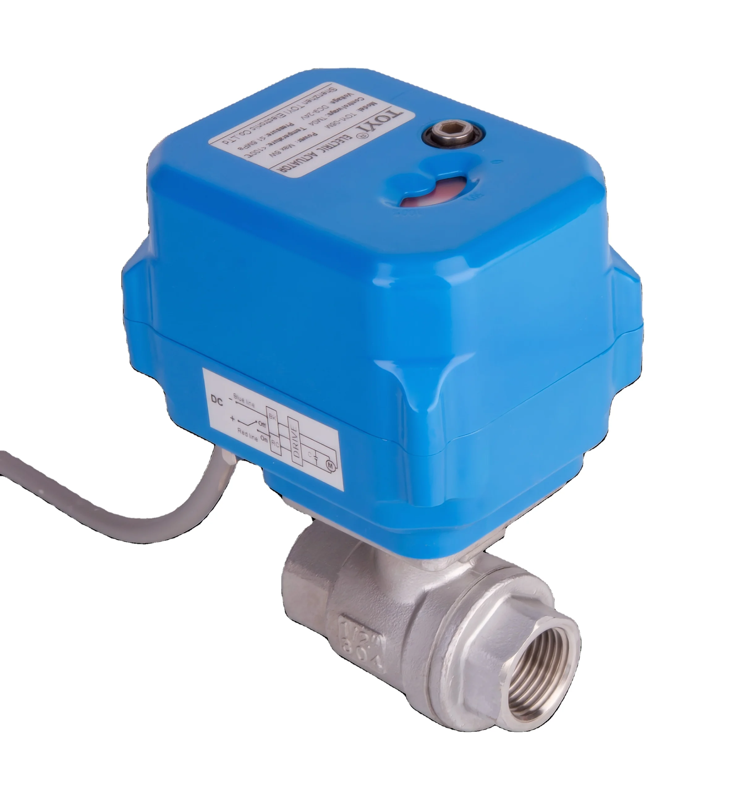 TOYI Mini Electric Water Valve Manual AC/DC 9/12/24V Stainless Steel Ball Irrigation Valve General Application OEM Customizable