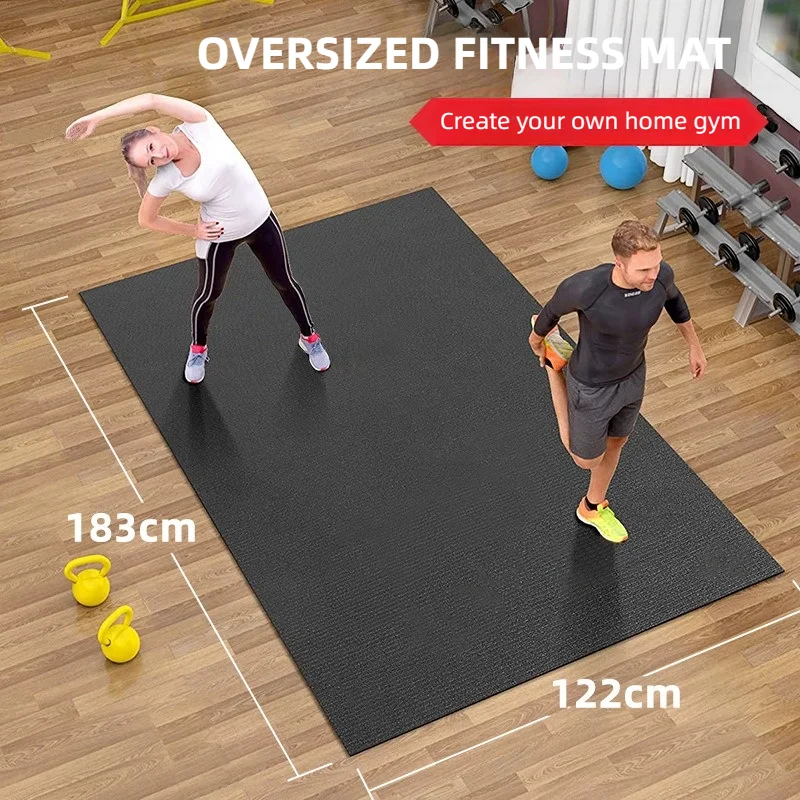 Customized Yoga Mat Double Large Sports Fitness PVC Floor Mat Anti Slip Multi-Purpose Shock-absorbing Home Gym Exercise Mat