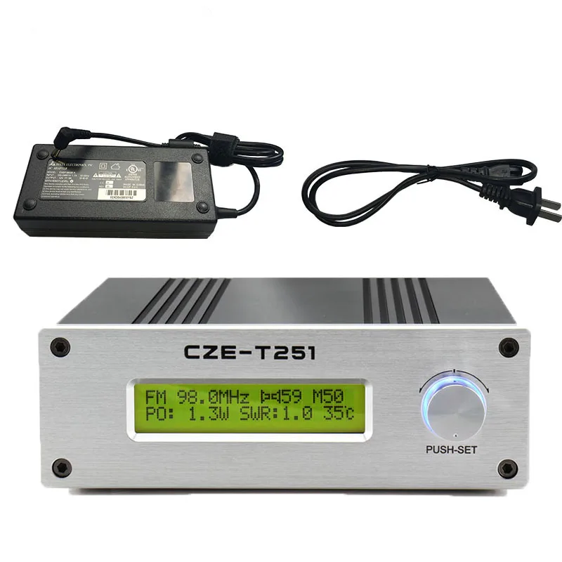  CZE-T251 25 Вт беспроводной стерео/моно PLL FM-передатчик для радиостанции разъем NJ с блоком