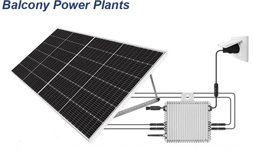 EU Warehouse Plug And Play Balcony Solar System 600W 800W On Grid Solar Panel Balcony Power Plants Germany Balkonkraftwerk Kit