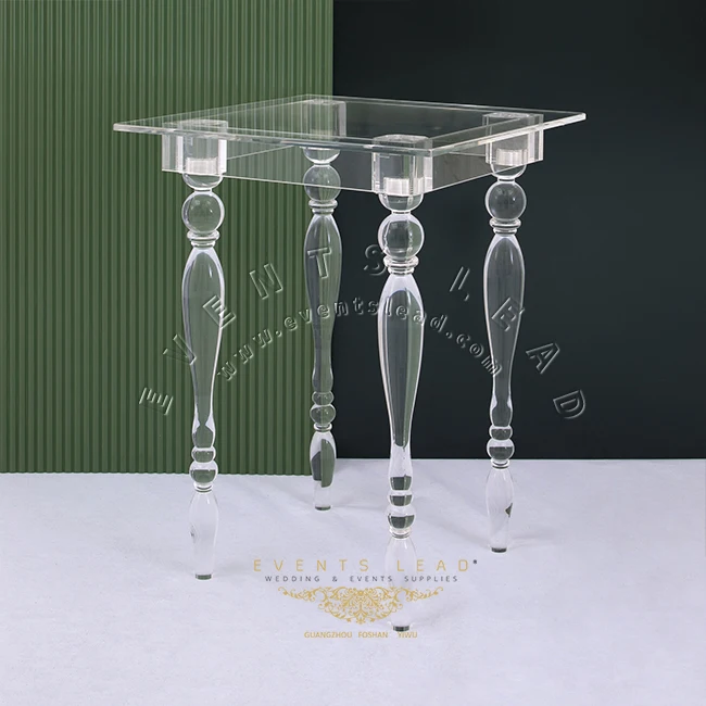 High Quality Rectangle Acrylic Cocktail Table Transparent Bar Furniture