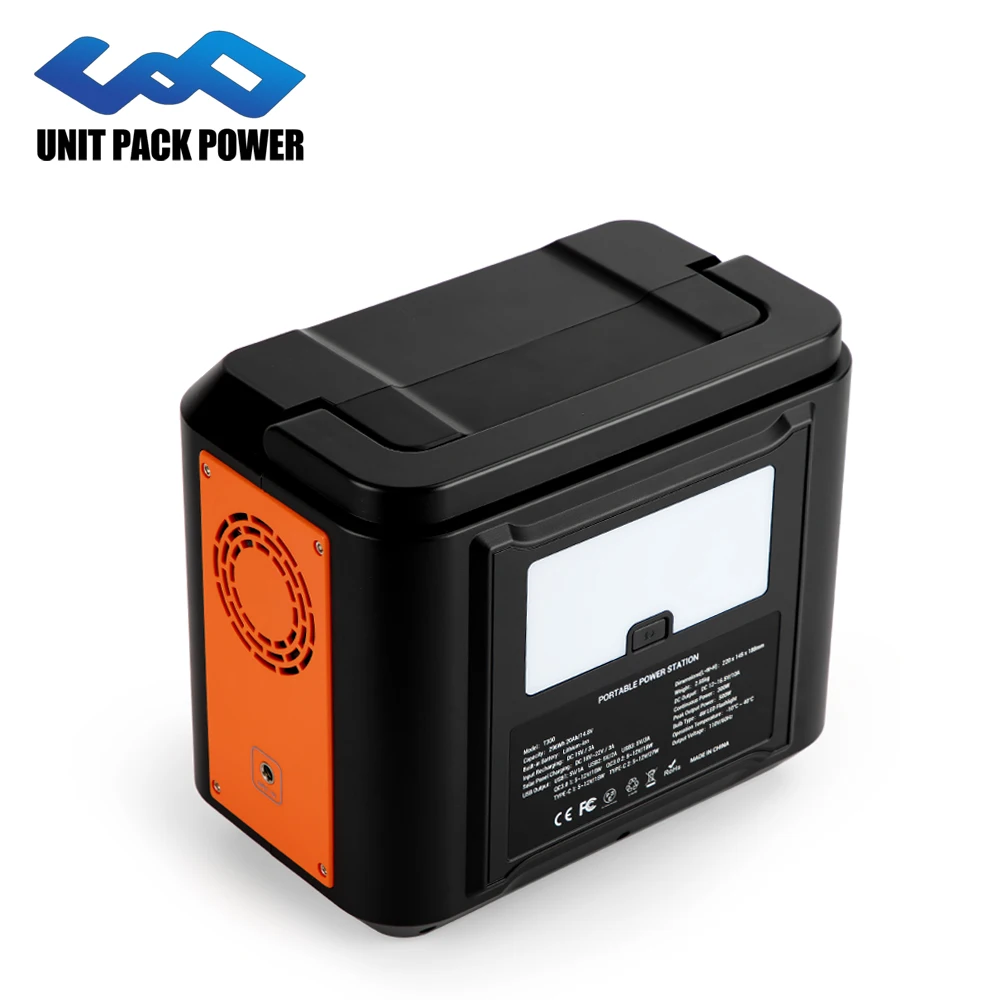 300Wh 120000mAh Portable Power Station power storage 300W Pure Sine Wave AC Outlet Solar Generator