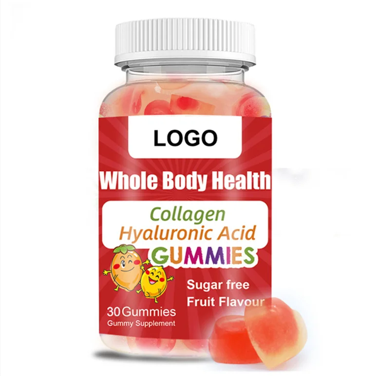 Skin Beauty Whitening Hyaluronic Acid Gummy Bears Vitamin Gluta Collagen Gummies For Anti-aging