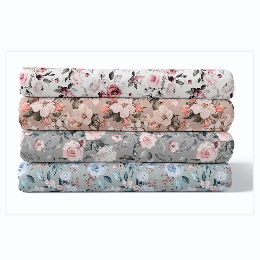 Китайская индивидуальная цифровая печать, экологически чистый текстиль, 100% органический хлопок, саржевая ткань для одежды